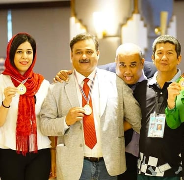 Ellie Emira at Thailand Festival 2019 with Shohreh Bayat and Dharmendra Kumar.