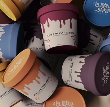 Projet La Patte Givrée – Identité visuelle et packaging, Studio Luana