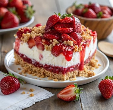 A colorful assortment of strawberry cookies with different toppings and textures on a baking tray