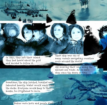 Page two of 138 Ships by Emma Louise Pratt of Koekoeā Studio