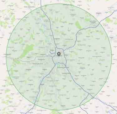 Carte géographique représentant mas zone d'intervention.