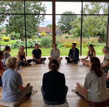 group of people raising their hands