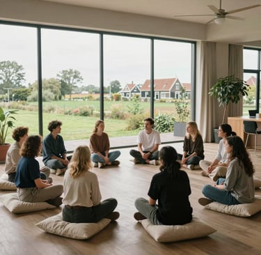 person in black knit cap and gray sweater