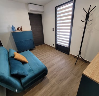 Salle d'attente cabinet hypnothérapie