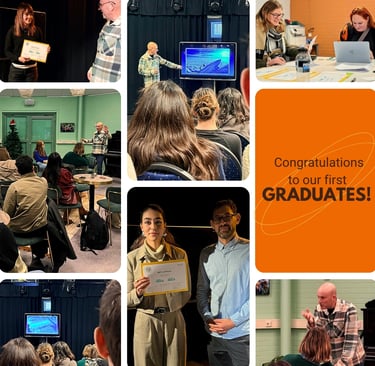Collage of photos from our open day and certificate ceremony 7 January 2026