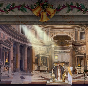 rear screen stage projections king harods palace