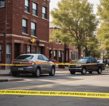 a police car parked on the side of a street