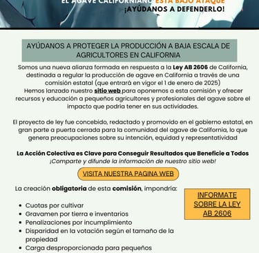 California Agave Alliance Newsletter Spanish Version
