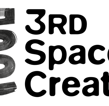 logo with 3SC combined in a painterly style. Followed by the text "3RD Space Creative"