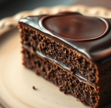 Vegan Coffee-Infused Chocolate Cake Slice