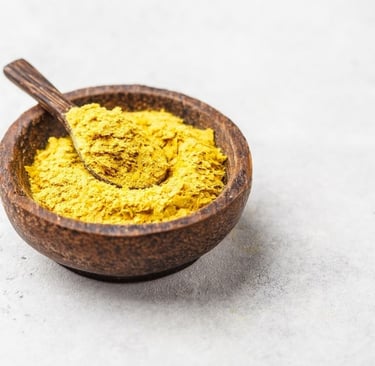 a bowl of vegan nutritional yeast