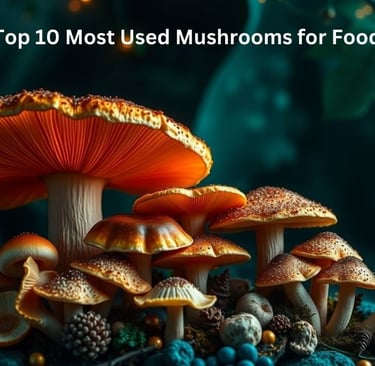 top 10 most used mushrooms for vegan food