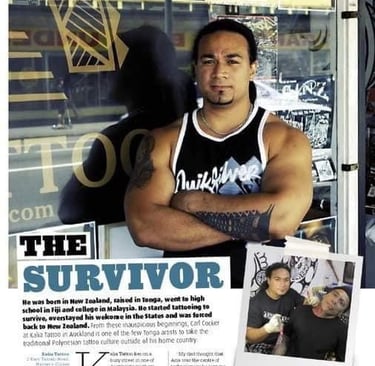 Carl Cocker of Kalia Tattoo Polynesian tattoo artist