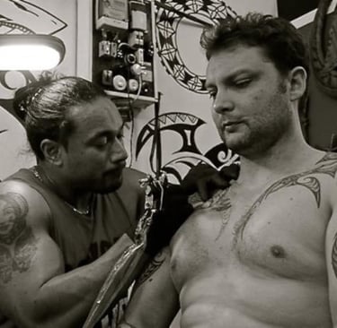 Polynesian tattoo artist Carl Cocker maori tattoo perth Gold Coast Australia