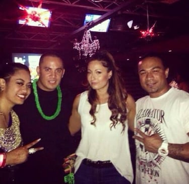 DJ Peter Gunz, Janet Cocker, Polynesian tattoo artist Carl Cocker Brisbane, Gold Coast, Australia