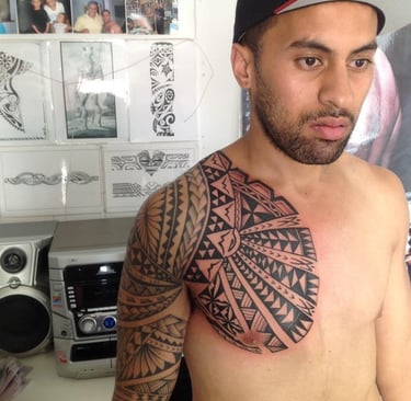 polynesian tattoo design chest melbourne perth sydney perth kalia tattoo