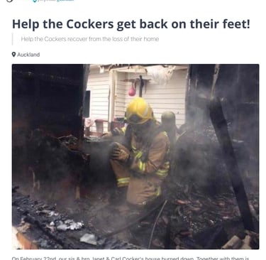 Carl Cocker home burned in 2017 Papatoetoe, Auckland New Zealand 