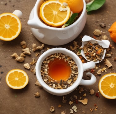 red ceramic bowl filled with water beside lime and honey