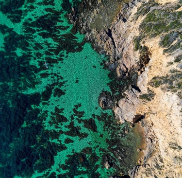 Vue aérienne du littoral