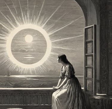 girl looking at a magnificent view 