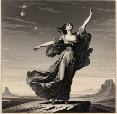 woman reaching towards the sky