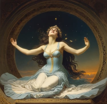 woman in a state of transcendental bliss