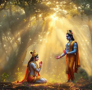 krishna teaching arjuna