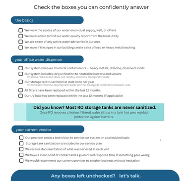 Coastal Water Checklist