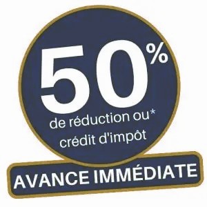50% de réduction ou crédit d'impôt