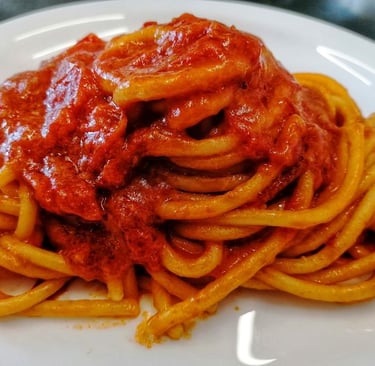 Spaghettone alla amatriciana
