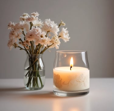 yellow textile beside clear drinking glass with white liquid