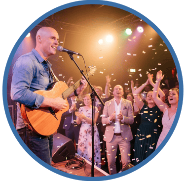 Live zanger Marco Starink op huwelijksfeest