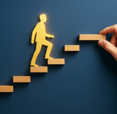 Symbolbild Karriereleiter - meine kontinuierliche, persönliche Weiterentwicklung