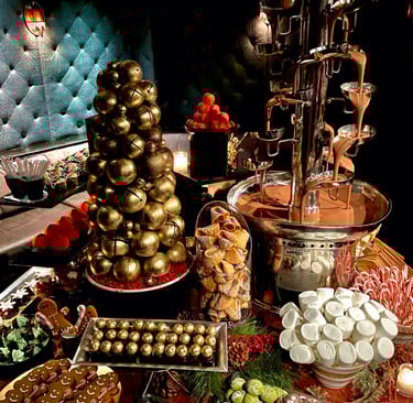 holiday dessert table 