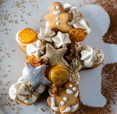 gingerbread man sandwich cookie