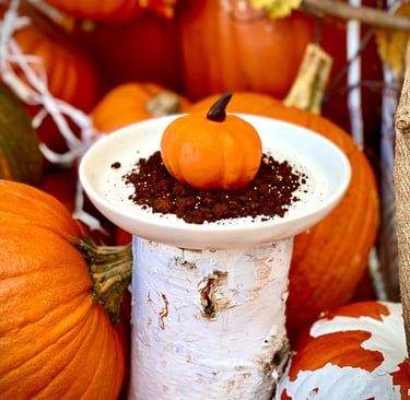 pumpkin shaped dessert