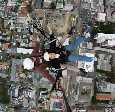 Paragliding above Cape Town