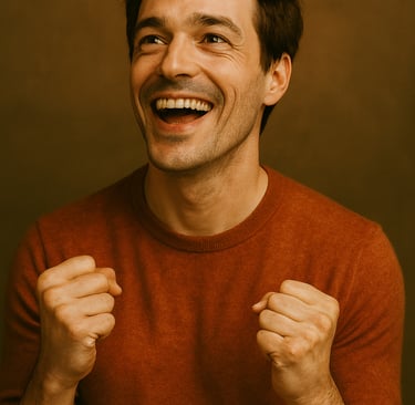 homme joyeux motivé