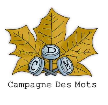 logo avec une feuille et l'inscription campagne des mots