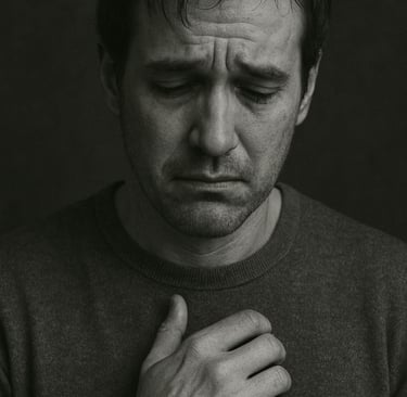 homme triste et vulnérable