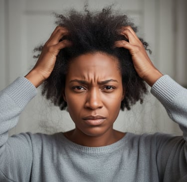 a lady with brittle hair 