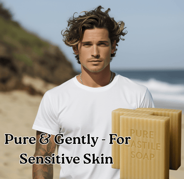 pic of a man with Back2naturalness Castile Soap 