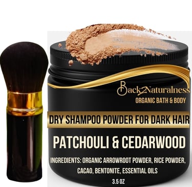 Back2Naturalness Patchouli cedarwood scented dry shampoo powder 
