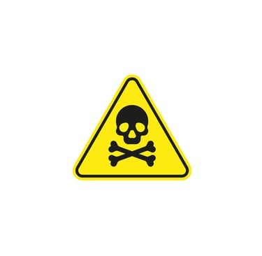 an image of a poison sign for dry shampoo with aerosols 