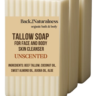 Back2naturalness unscented tallow soap bars 