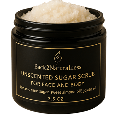 back2naturalness unscented sugar scrub