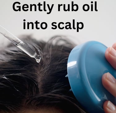 a lady using a scalp massager for hair hair growth