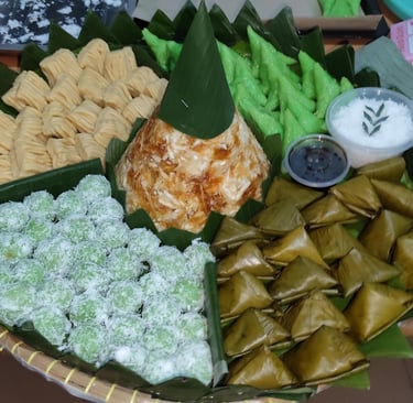 a plate of food with a variety of snacks