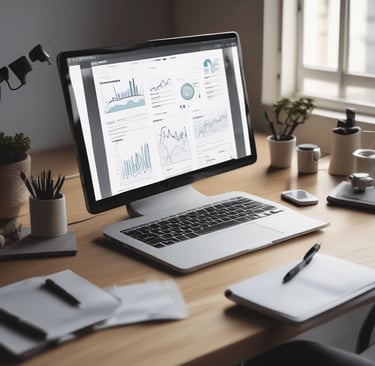 A skilled tradesperson using advanced digital tools in a modern workspace.