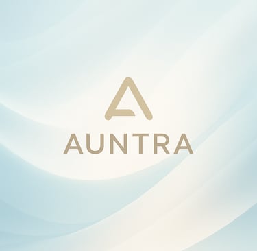 A logo for the business with an engaging pattern behind it